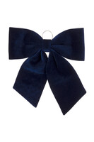 Plushie Xmas Navy, welurowa kokarda - pluszowa zawieszka