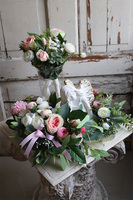 Anielska Dobroć, komplet nagrobny, kompozycja + bukiet