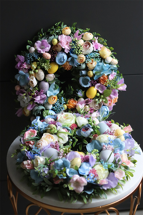 wielkanocny wianek z jajkami, Eggs Pastels