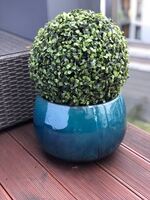 Ares, donica / osłonka ceramiczna, turkus, wym.23x33cm 