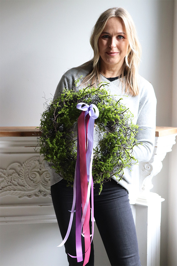 Mech Leśny, wysokiej jakości nowoczesny zielony wianek