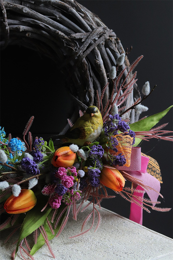 Rainbow, wiosenny wianek dekoracyjny