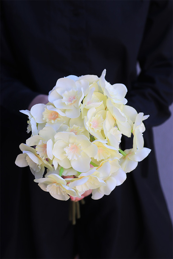 bukiet Narcyzów, wysokiej jakości sztuczne kwiaty, 6szt. dł. 40cm