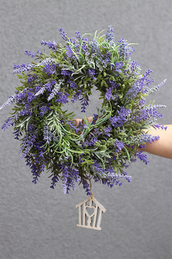 Simplina House, wianek lawendowy z zawieszką, śr.33cm