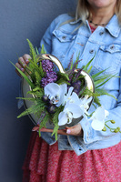  Leffere, dekoracja nagrobna w naczyniu serce, wym.24x38x28cm