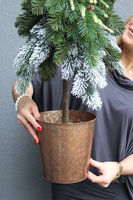 Zimową Porą, dekoracyjna choinka sztuczna w jucie