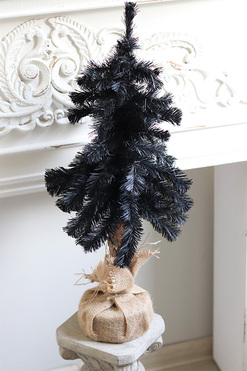 Black Winter B, dekoracyjna choinka sztuczna w jucie, wys.70cm