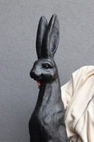 Zając Angielski Black, duży zajączek wielkanocny figurka