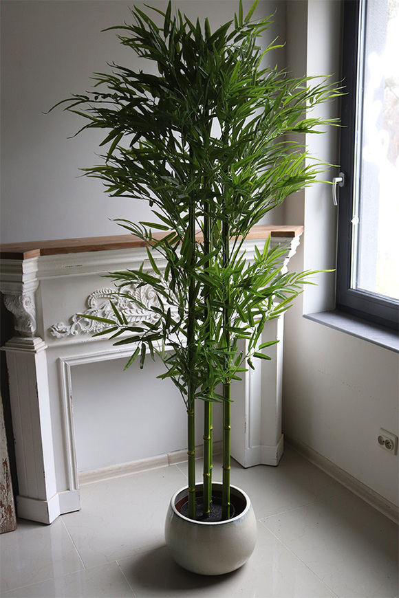 Bambus, sztuczna roślina w osłonce z tworzywa