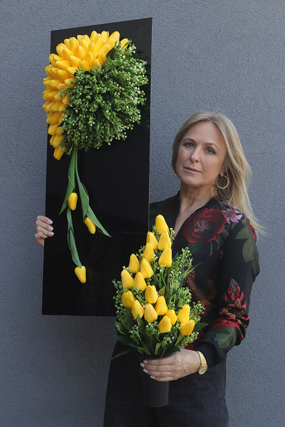 Tulippo New Design Yellow 3, komplet dekoracji nagrobnych