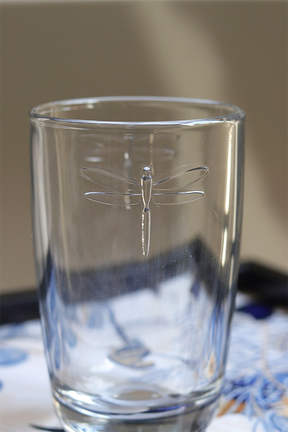 Libellules 6 białych szklanek long drink La Rochere wys.13cm