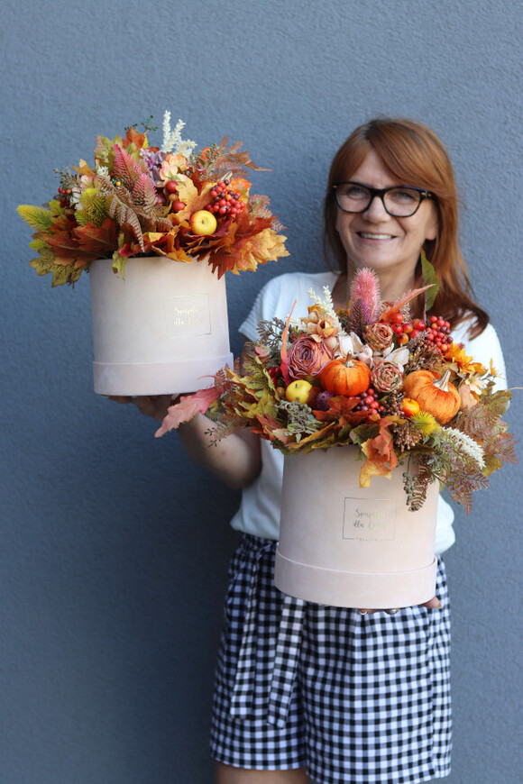 Moko Autumn 2, welurowy flowerbox jesienny