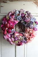 duży wianek kwiatowy Bogactwo Natury Bellisa, śr.46cm