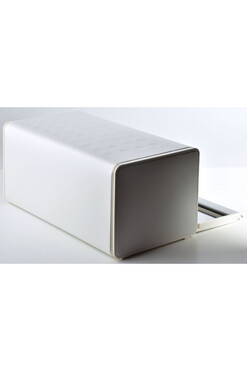 chlebak metalowy Modern Kitchen, biało-złoty, wym.35.5x20.5x18.5cm