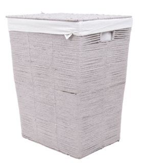 Laundry, kosz na bieliznę, jasnoszary, mały, wym.38x27x50cm