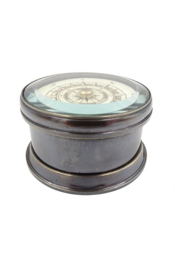 Kompas / Busola A, mosiężny z pływającą tarczą, wym.5.9x5.9x3cm