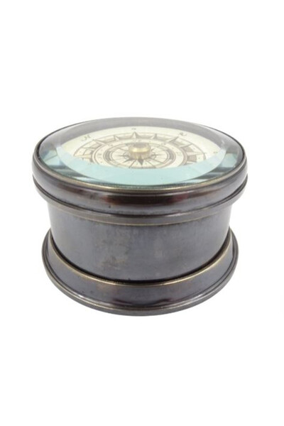 Kompas / Busola A, mosiężny z pływającą tarczą, wym.5.9x5.9x3cm