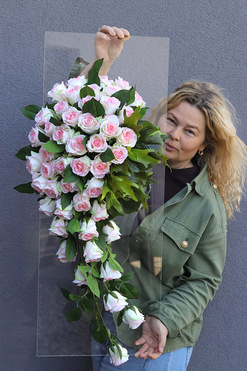 Clear Design Angel Rose, dekoracja nagrobna na płycie, wym.90x35cm 