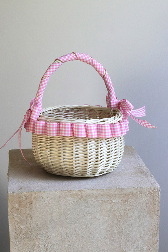 Cottage Pink, dekorowany koszyczek wielkanocny