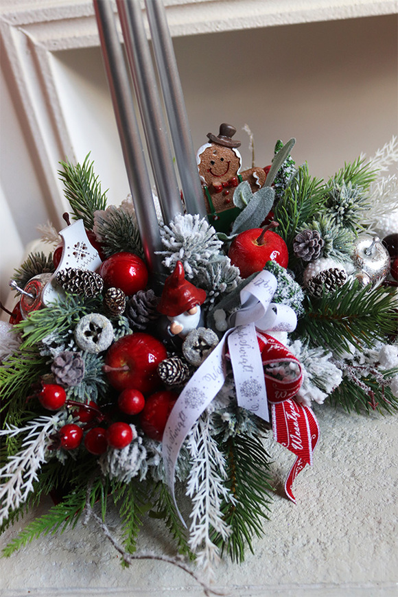 Klasyka Ginger, świąteczny stroik adwentowy