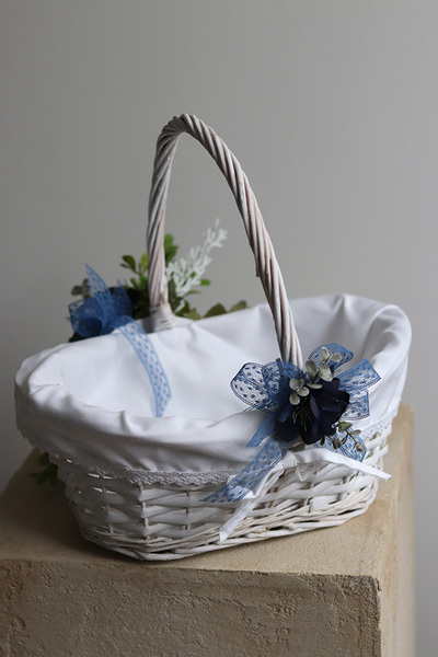 Niebieska Chmurka, dekorowany koszyczek wielkanocny