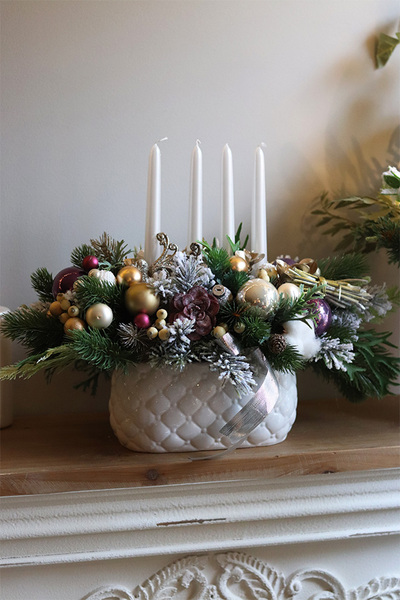 Fioletina, stroik świąteczny / adwentowy