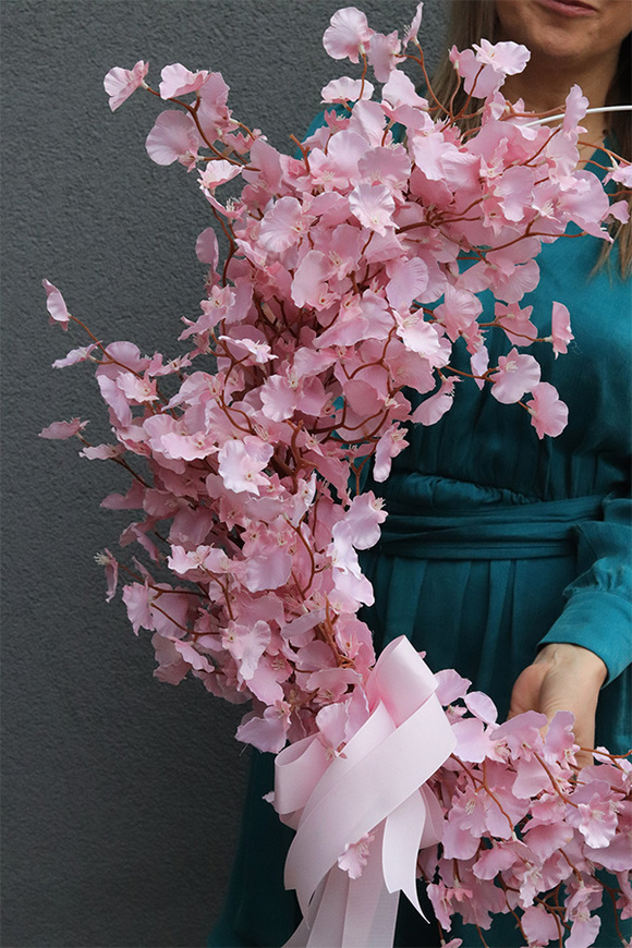 Pink Flowers Subtelle, dekoracyjny wianek na obręczy