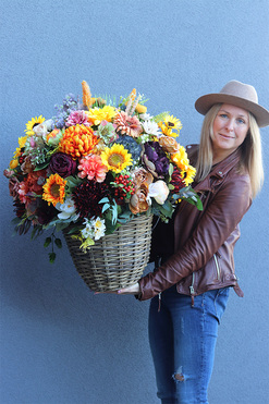 Fancy Fall Mood, jesienna kompozycja w koszu, wym.