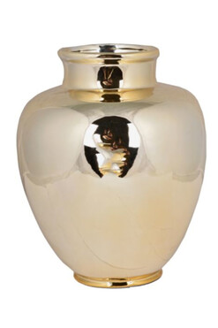 GlamGold, ceramiczny wazon, B, wym.18x18x24cm 