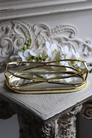 lustrzana taca z geometrycznym wzorem, Lux Villa Gold Glamour