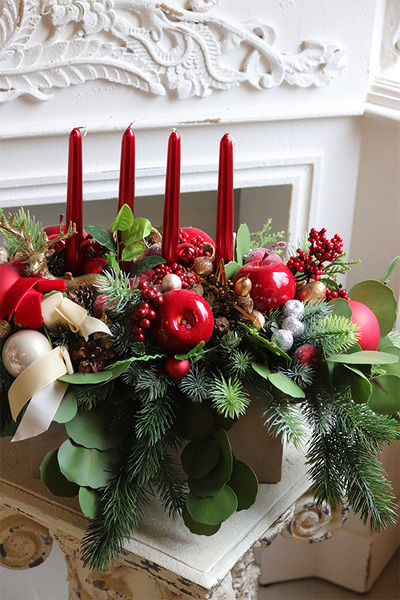 Joanna Concrete 2, świąteczny stroik adwentowy