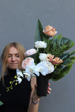 Elwira, komplet dekoracji nagrobnych, kompozycja + bukiet