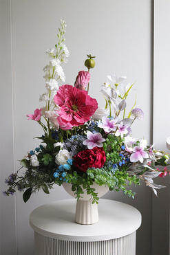 Kreoneta, kompozycja kwiatowa w pucharze, wym.60x55cm 