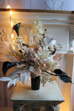 Mortario Christmas Lux, świąteczny bukiet nagrobny we wkładzie, wys.55cm 