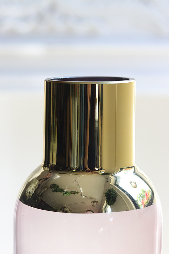 Rosa Del Rey B, różowy szklany wazon