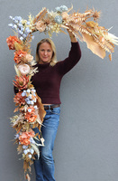 Boho Blue, girlanda ze sztucznych roślin, dł.280cm