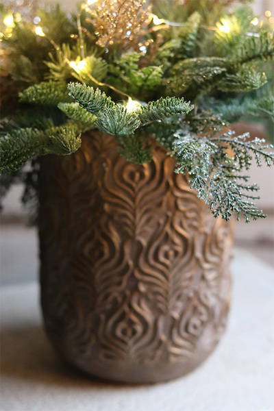 Mroźna Magnolia, świąteczna kompozycja z drzewkiem magnolii, wys.67cm