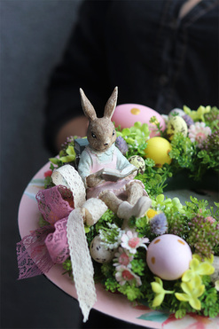 Pastelovy, stroik wielkanocny na talerzu, śr.27/33cm