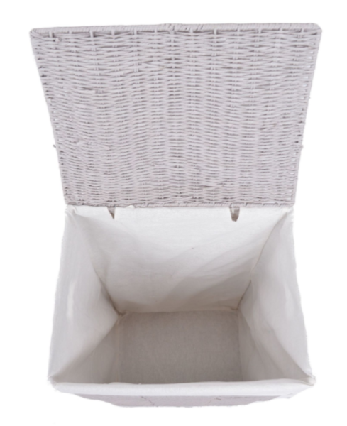 Laundry, kosz na bieliznę, jasnoszary, mały, wym.38x27x50cm