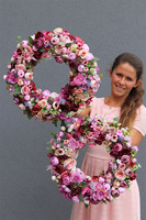 Bella Lux, komplet dekoracji kwiatowych, kompozycja + wianek