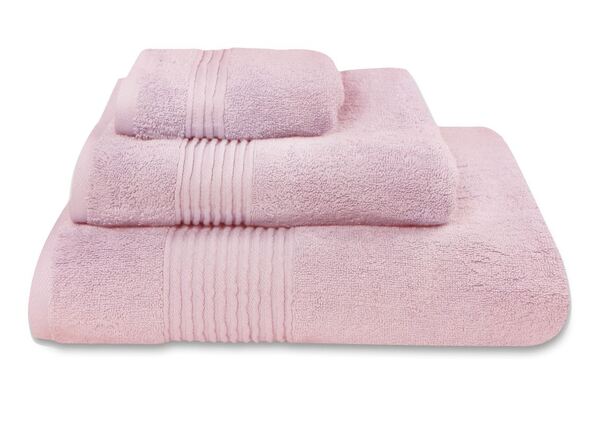 bawełniany ręcznik Basic, kolor różowy, wym.50x100cm