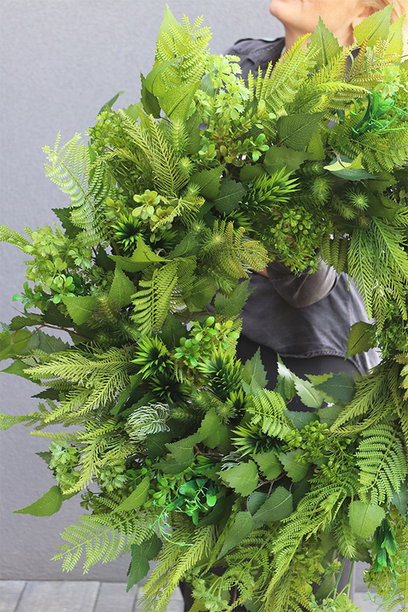 Zieleń w Domu 2, zielony wianek dekoracyjny