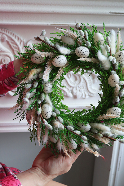 Zielona Noc, wielkanocny wianek dekoracyjny