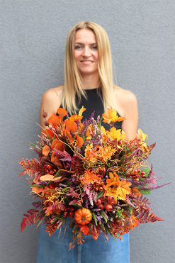 Agnes Autumn B, jesienna kompozycja, wym.45x40cm