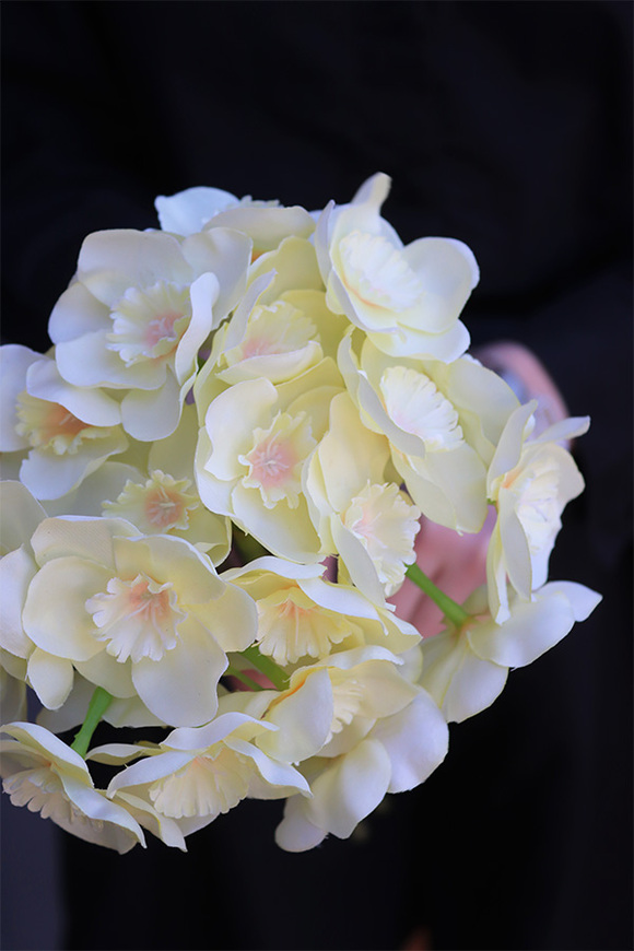 bukiet Narcyzów, wysokiej jakości sztuczne kwiaty, 6szt. dł. 40cm