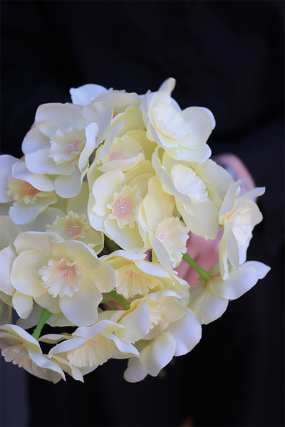 bukiet Narcyzów, wysokiej jakości sztuczne kwiaty, 6szt. dł. 40cm