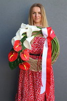 Polonijny, wianek patriotyczny na drzwi