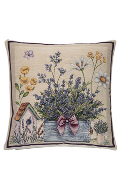 Lawendowa Bajka, poszewka gobelinowa dwustronna, 45x45cm