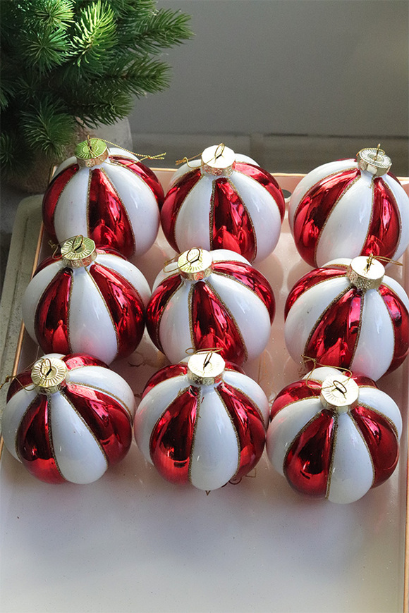 Classic XMAS, szklane bombki w pudełku