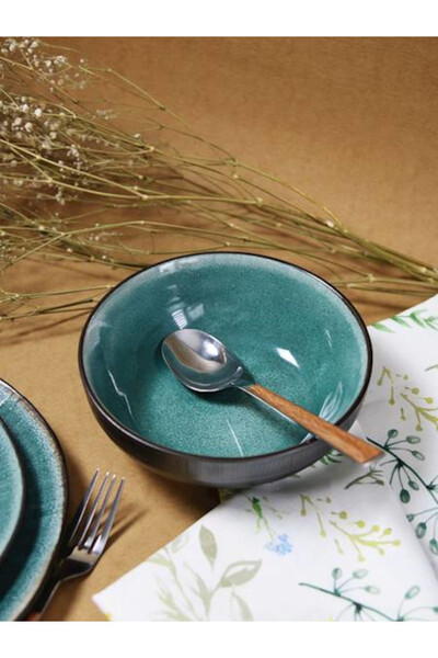 Bonita Emerald, komplet obiadowy dla 6 osób, 18 elementów